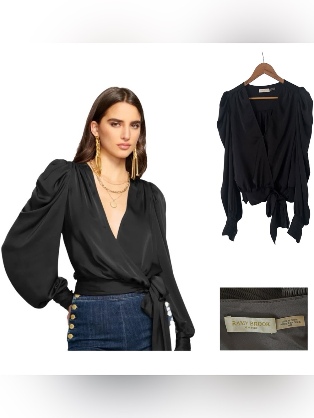Ramy Brook Pauline Wrap-Front Blouse